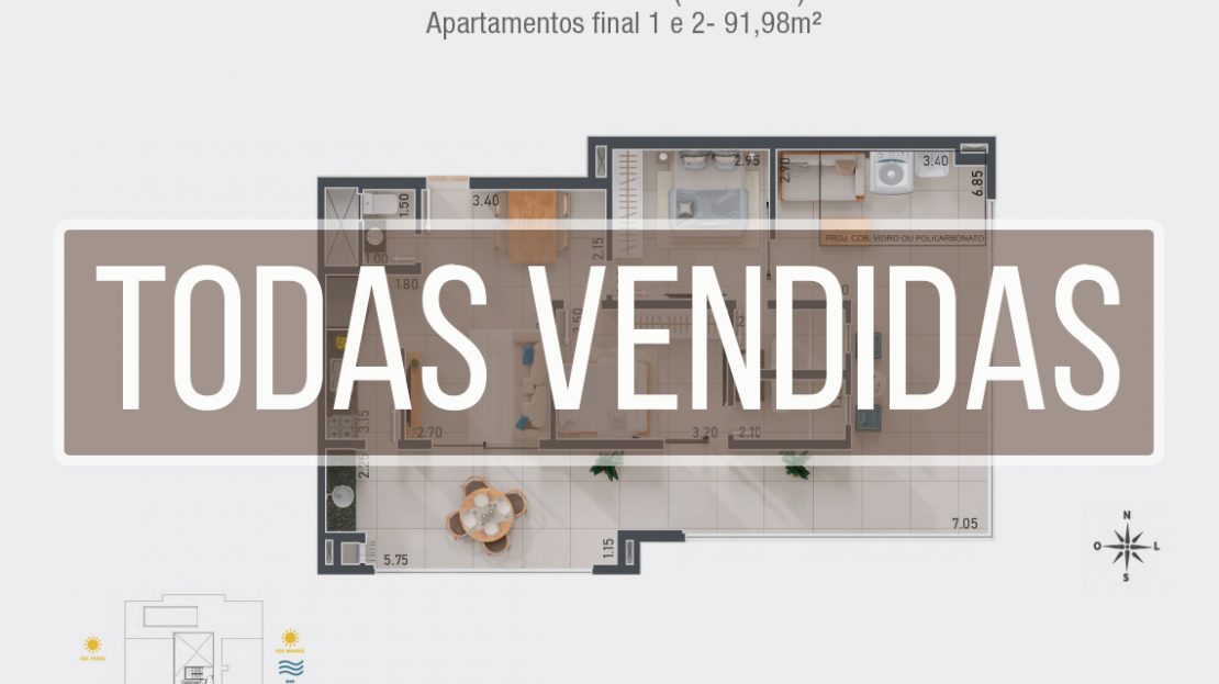 CoberturasVendidas - Apartamento na planta em Ubatuba para vender