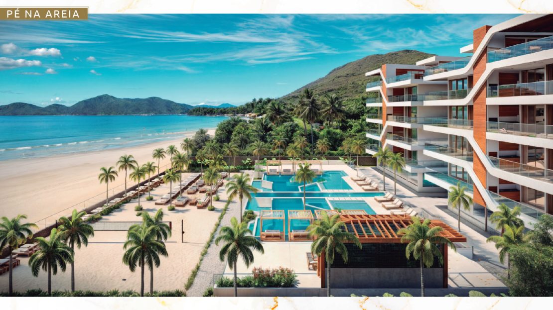 Fachada_Apartamento na Planta - Pe na areia - Ubatuba - Enseada Palms