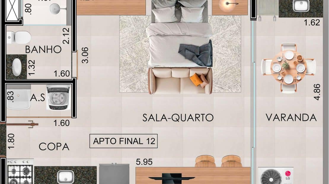 Apartamento na Planta Edifício Residencial Yanis Praia do Tenorio em Ubatuba-4