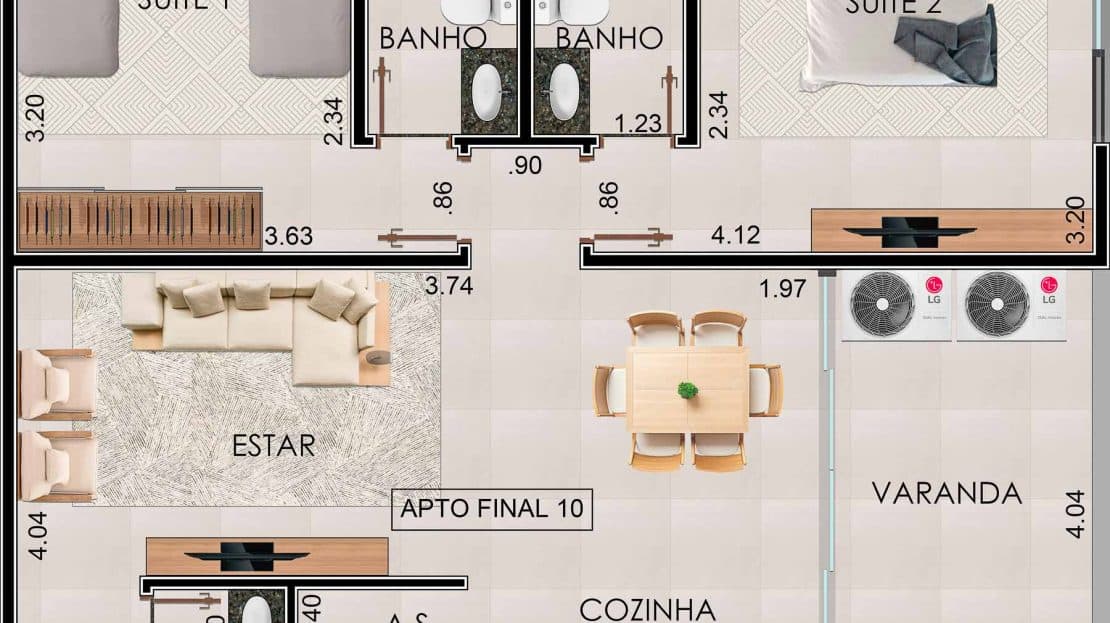 Apartamento na Planta Edifício Residencial Yanis Praia do Tenorio em Ubatuba-6