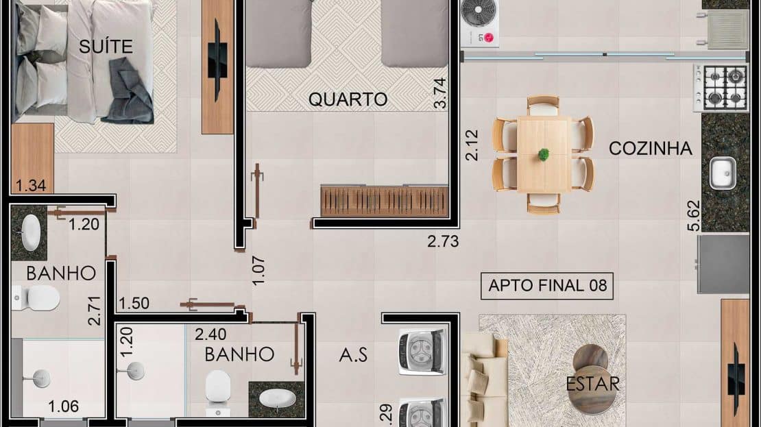 Apartamento na Planta Edifício Residencial Yanis Praia do Tenorio em Ubatuba-8