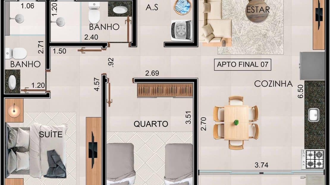 Apartamento na Planta Edifício Residencial Yanis Praia do Tenorio em Ubatuba-9